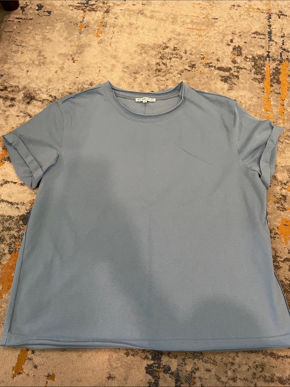 Short Sleeve Crew Tee in Dusty Blue